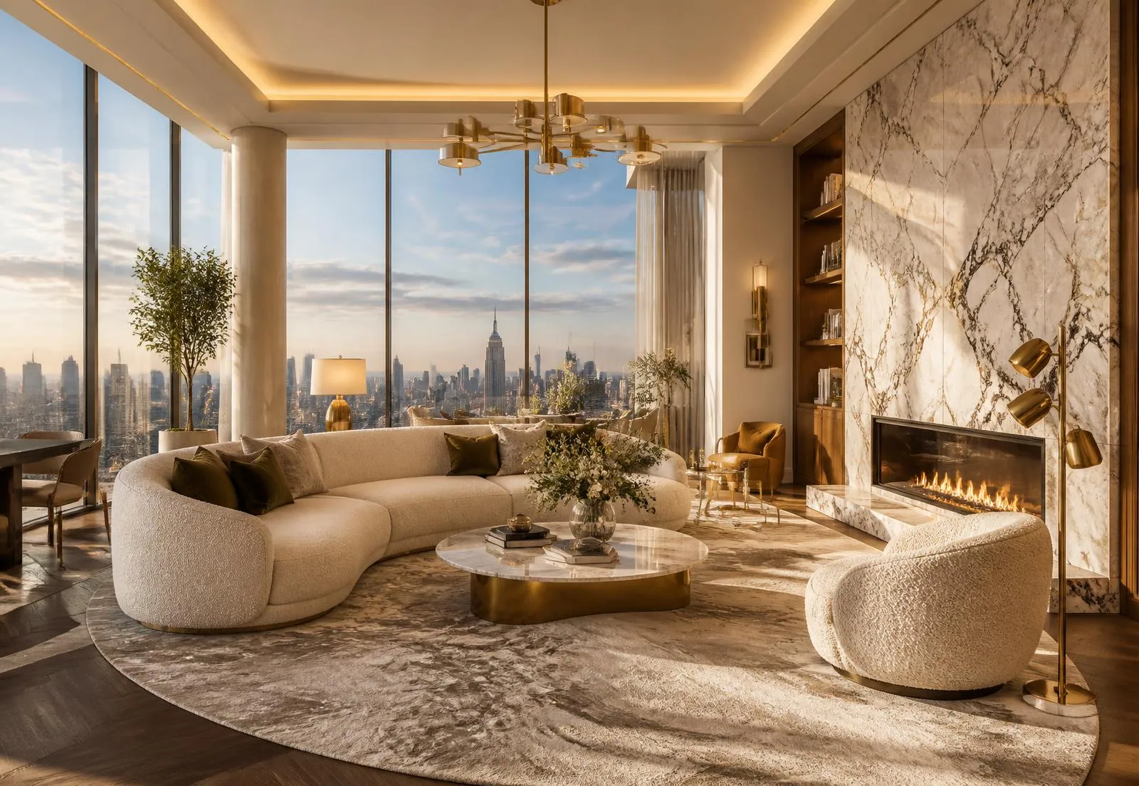 The Skyline Residence, residential interior in Worli, Mumbai