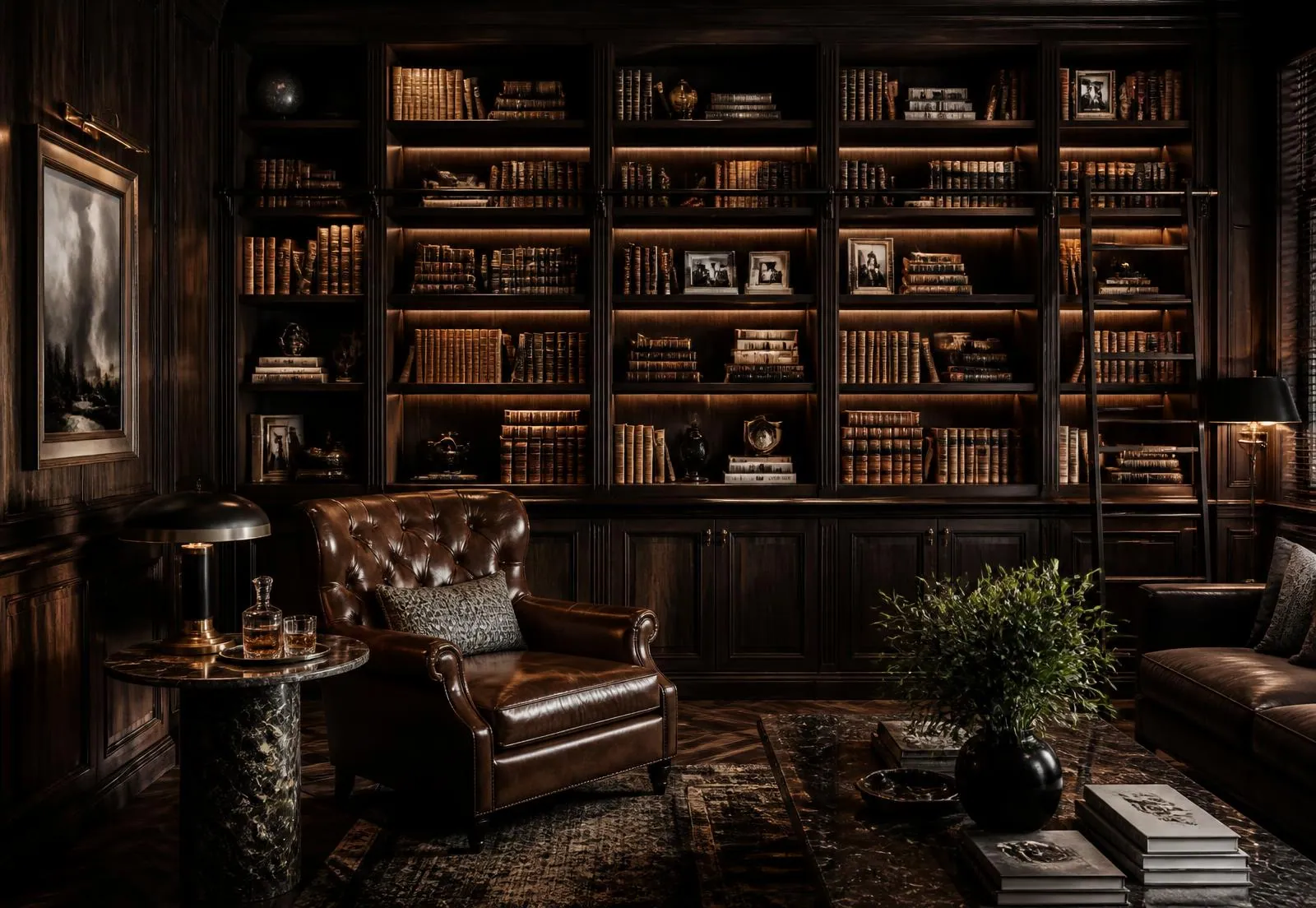The Reading Room, living room interior in Powai, Mumbai